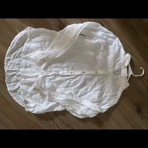 Sigrid Olsen size small 100% linen white blouse